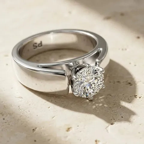 0.35-1.50 CT Round Cut Natural &middot; Solitaire Ring