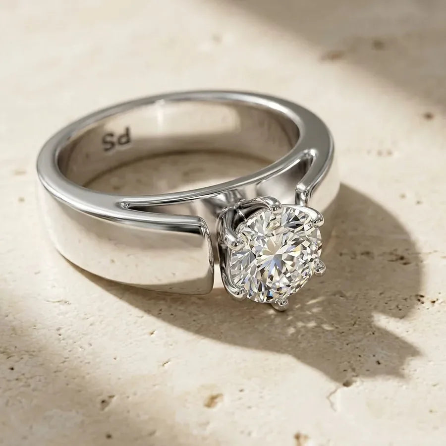 0.35-1.50 CT Round Cut Natural &middot; Solitaire Ring