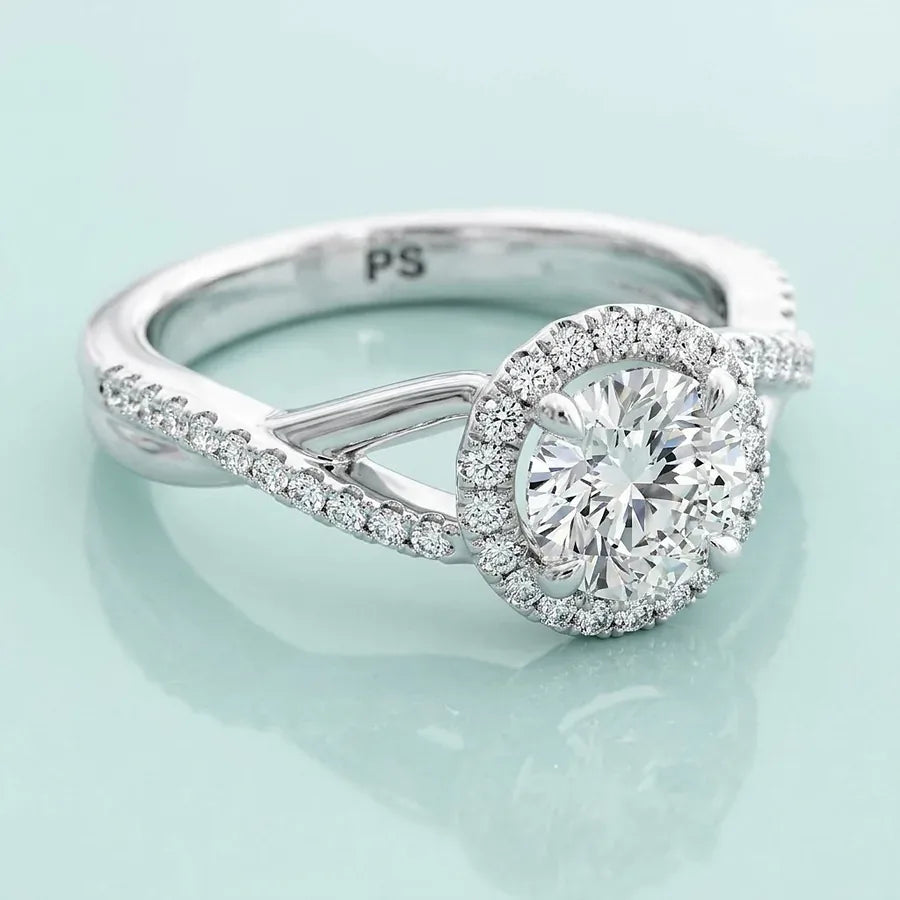 0.60-1.75 CT Round Cut Natural &middot; Engagement Ring